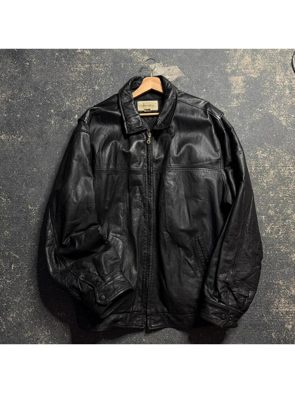 Vintage 90’s St John Bay Black Leather Jacket